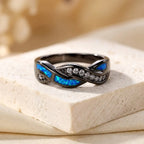Silver Twisted Inlay Ring