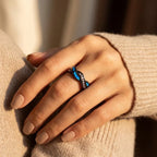 Silver Twisted Inlay Ring